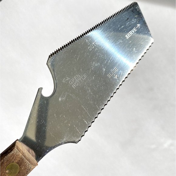 Vintage Cheese Bread Bar Tool Stainless Steel Bottle Opener Serrated Knife Japan - Picture 1 of 8